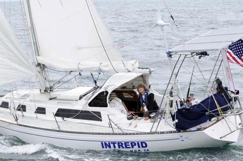 Zac on his boat - photo by Jen Edney © SW